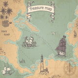 Decorative Background with Compass Ancient Treasure Hunt Map Backdrop IBD-19992