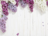 Drooping Flower White Wooden Board Background Photography Backdrop IBD-19908 - iBACKDROP-backdrops for photography, backdrops photography, Drooping Flower, Flower Background, For Photography, White Wooden Board, wood backdrop, Wood Backdrops, wooden backdrop