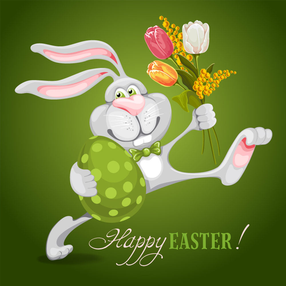 Easter Cartoon Rabbits Backdrop For Photography IBD-24538