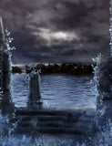 Fairytale Painting Lake Background For Photography IBD-24576