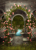 Fantasy Arch With Flower Backdrop For Photography IBD-24400