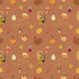 Festival Thanksgiving Cartoon Food Background Patterned Backdrops for Party IBD-19645