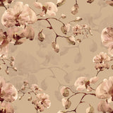 Floral Watercolor Background Blooming Orchid Photography Backdrop for Cheongsam Dress IBD-20132 - iBACKDROP-Blooming Orchid, Floral Watercolor Background, for Cheongsam Dress, Photo Background, Scenic Backdrops
