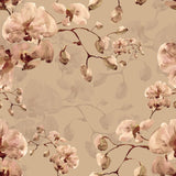 Floral Watercolor Background Blooming Orchid Photography Backdrop for Cheongsam Dress IBD-20132