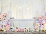 Flowers around the Sofa Romantic Backdrop Engagement Wedding Photography Background IBD-20044 - iBACKDROP-backdrop for wedding, Backdrop Wedding, backdrops for weddings, custom, engagement backdrop, Flower Background, Flowers Backdrops, wedding backdrop, Wedding Backdrops, wedding ceremony backdrop, wedding ceremony backdrops