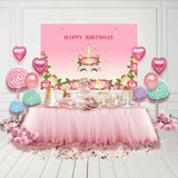 Birthday Backdrops Flowers Backdrop Pink Background G-126-1