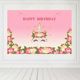 Birthday Backdrops Flowers Backdrop Pink Background G-126-2