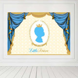 Baby Show Backdrops Boy Background Blue Backdrops G-128 - iBACKDROP-Baby Little Boy Backdrops, baby shower backdrop, Blue Background, custom