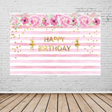 Birthday Party Backdrops Flowers Background Pink Backdrops G-130-1