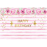 Birthday Party Backdrops Flowers Background Pink Backdrops G-130