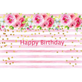 Birthday Party Backdrops Pink Backdrops Flowers Background G-132