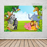 Baby Backdrops Cartoon Fairytale Backdrops Animals Background G-141 - iBACKDROP-Baby Kid Backdrops, Cartoon Fairytale Backdrops, Purple Backdrop, Purple Backdrops