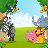Baby Backdrops Cartoon Fairytale Backdrops Animals Background G-141 - iBACKDROP-Baby Kid Backdrops, Cartoon Fairytale Backdrops, Purple Backdrop, Purple Backdrops