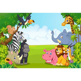 Baby Backdrops Cartoon Fairytale Backdrops Animals Background G-141 - iBACKDROP-Baby Kid Backdrops, Cartoon Fairytale Backdrops, Purple Backdrop, Purple Backdrops
