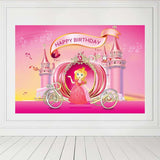 Birthday Party Backdrops Princess Backdrops Pink Background G-142-1