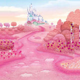 Castle Backdrops Pink Backdrop Trees Background G-149
