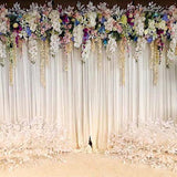 Patterned Backdrops Flower Backdrops White Curtain Backgrounds G-192