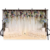 Patterned Backdrops Flower Backdrops White Curtain Backgrounds G-192