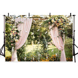 Wedding Background Flowers Backdrops Pink Backdrop G-214