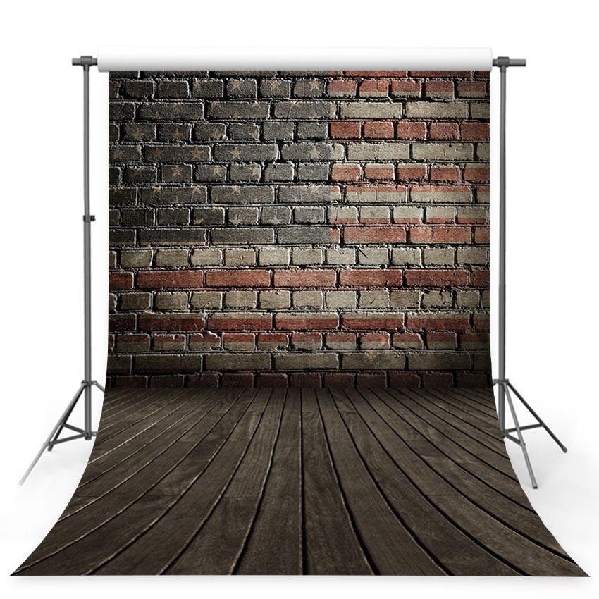 Backdrop Flag Backdrop American Backgrounds Brick Wall G-330 - iBACKDROP-Floral Backdrop, Flower Backdrop, Wood Backdrop, Wood Backdrops, Wooden Backdrop