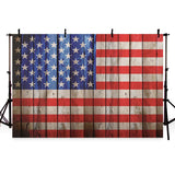 Blurred Background American Flag Backdrop Wood Backdrop G-342