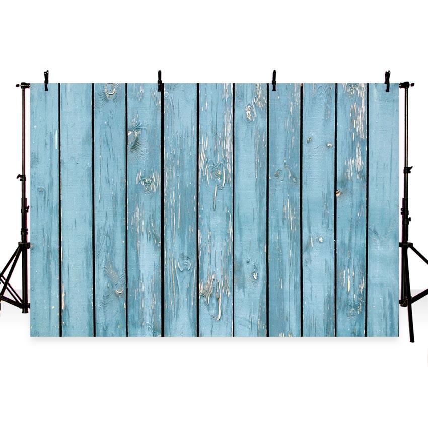 Wooden Background Vintage Backdrops Blue Backdrop G-405