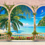 Summer Backdrops Door Background Beach Backdrop G-431 - iBACKDROP