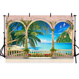 Summer Backdrops Door Background Beach Backdrop G-431