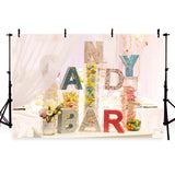 Baby Kid Backdrops Food Backdrops Cake Backdrops G-434 - iBACKDROP-Baby Backdrop, Baby Kid Backdrops, Cake Backdrop, Cake Backdrops, Cake Smash Backdrop, Food Backdrops