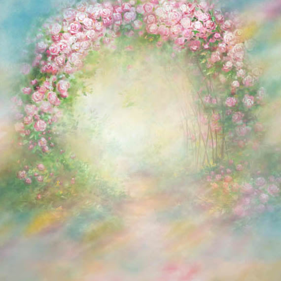 Patterned Backdrops Flower Backdrop Blurry Backgrounds G-437 size: 10x10