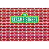 Baby Background Cartoon Fairytale Backdrops Sesame Street Backdrop G-478 - iBACKDROP-Baby Kid Backdrops, Brick Wall Backdrop, Cartoon Fairytale Backdrops, Wall Backdrop, Wall Backdrops