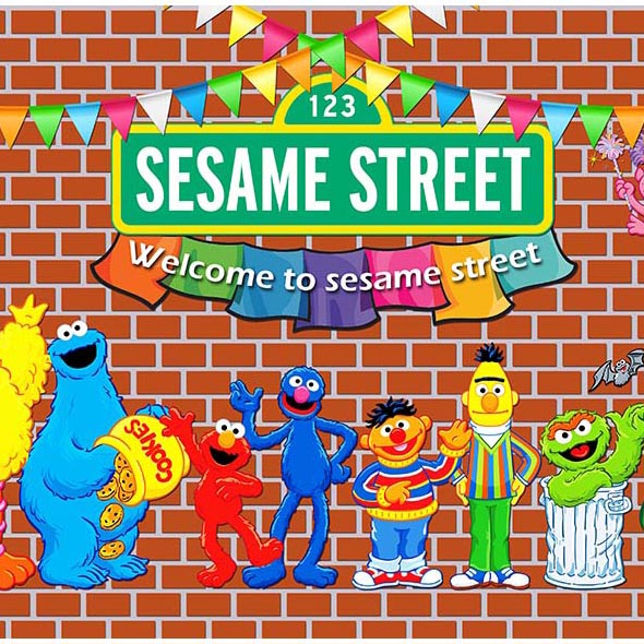 Baby Backgrounds Cartoon Fairytale Backdrops Sesame Street Backdrop G-485