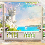 Window Backdrops Ocean Backdrops Castle Backgrounds G-492