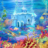 Baby Background Cartoon Fairytale Backdrop Sea Backdrop G-497 - iBACKDROP-Baby Kid Backdrops, Cartoon Fairytale Backdrops, Galaxy Backdrops, Starry Night Backdrops, Stars Backdrops