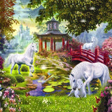 Animal Backdrops Castle Backdrops Unicorn Backgrounds G-543 - iBACKDROP-Animal Backdrops, Backdrop, Beautiful Backdrops, Castle Backdrop, Cheap Backdrop, Cute Backdrops