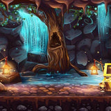 Baby Backdrops Cartoon Fairytale Backdrops Cave Background G-608 - iBACKDROP-Baby Backdrop, Baby Dream Backdrops, Baby Kid Backdrops, Cartoon Fairytale Backdrops, Castle Backdrop