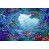 Baby Kid Backdrops Cartoon Fairytale Backdrops Sea Background G-609 - iBACKDROP-Baby Kid Backdrops, Backdrops Beautiful, Cartoon Fairytale Backdrops, Leaf Backdrop, Tree Backdrops