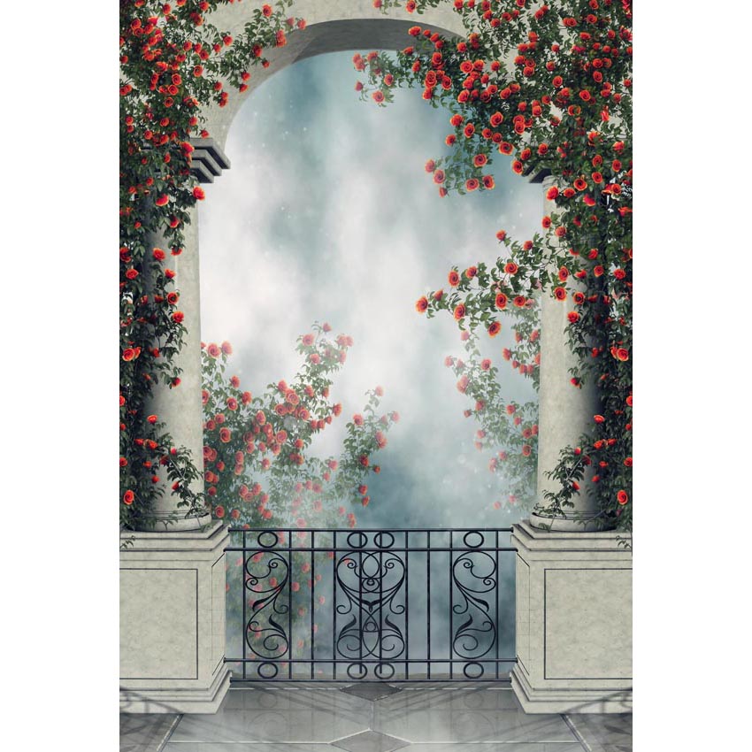 Flowers Backdrops Door Backgrounds G-618
