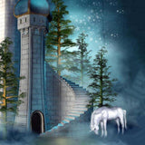 Baby Kid Backdrops Cartoon Fairytale Backdrops Castle Background G-622 - iBACKDROP-Anime Backdrop, Baby Kid Backdrops, Beautiful Backdrops, Cartoon Fairytale Backdrops, Cute Backdrops, Nature Backdrops