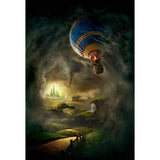 Baby Backdrops Cartoon Fairytale Backdrops Fire Ballon Backgrounds G-629 - iBACKDROP-Baby Backdrop, Baby Dream Backdrops, Baby Kid Backdrops, Cartoon Fairytale Backdrops, Castle Backdrop