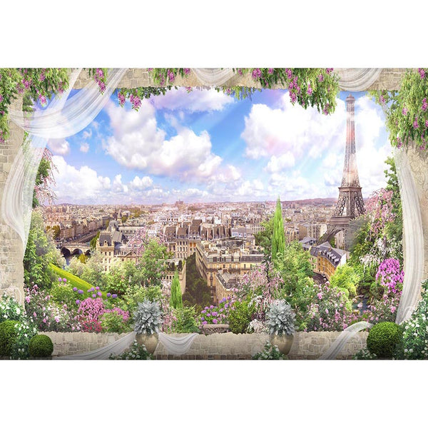 Door Backdrops Trees Backdrop Flowers Background G-659 – iBACKDROP