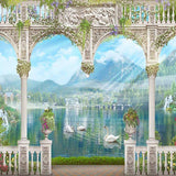 Door Backdrops Trees Backdrop Lakes Background G-661