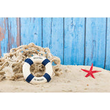 Beach Backdrops Blue Backdrops G-675 - iBACKDROP-beach backdrop, blue photo backdrops