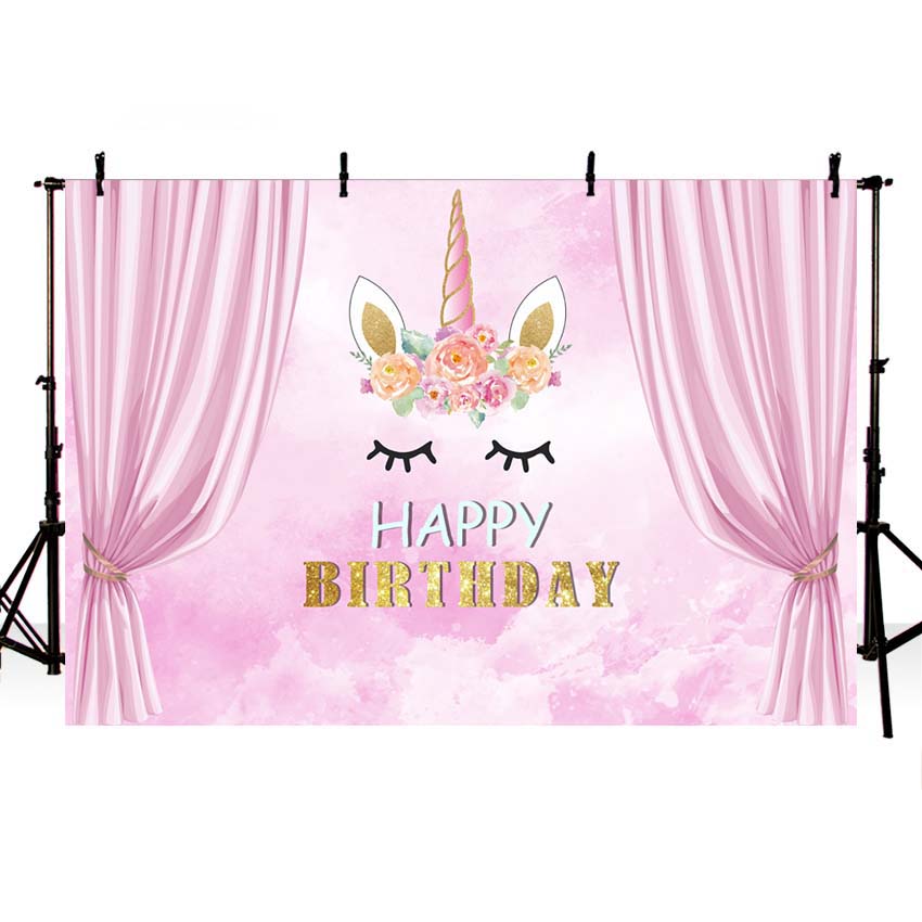 Birthday Backdrops Princess Backdrop Pink Backgrounds G-720-1
