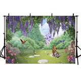 Baby Kid Backdrops Cartoon Fairytale Backdrops Forest Backgrounds G-724 - iBACKDROP-Baby Backdrop, Baby Dream Backdrops, Baby Kid Backdrops, Cartoon Fairytale Backdrops, Castle Backdrop