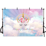Birthday Backdrops Clouds Backgrounds Event Backdrops G-757