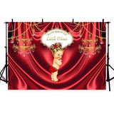 Baby Show Backdrops Girl Backdrops Red Background G-769