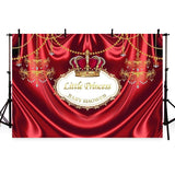 Baby Show Backdrops Red Background G-770 - iBACKDROP-baby shower backdrop, custom, Little Girl Backgrounds, red backdrop