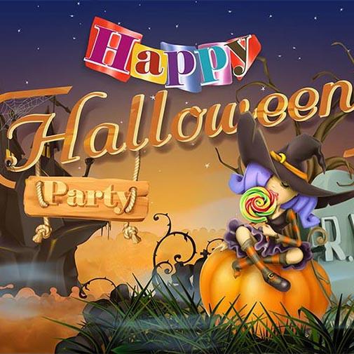Halloween Backdrops Festival Backdrops Witch Background G-774 - iBACKDROP