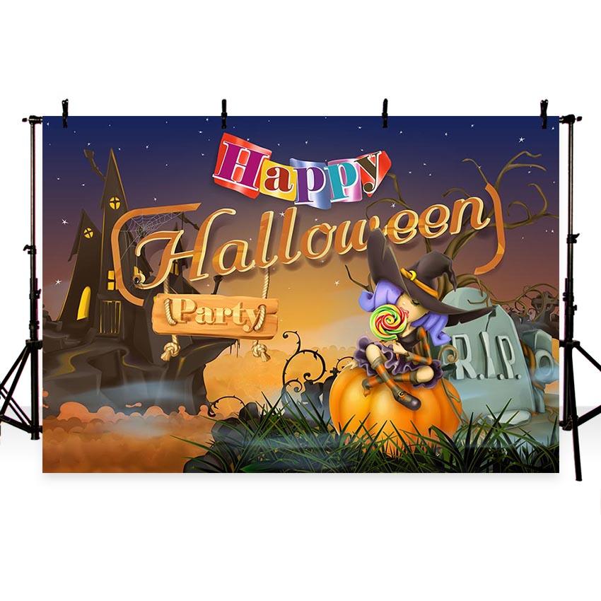 Halloween Backdrops Festival Backdrops Witch Background G-774